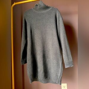 Vici Turtleneck Sweater Dress Denim Blue Medium